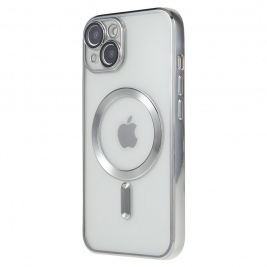 Θήκη Transparent TPU for iPhone 15 Plus Compatible with MagSafe-Silver