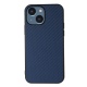 Θήκη iphone 15 Carbon Fiber Texture PU leather Coated TPU- Blue