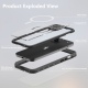 Αδιάβροχη θήκη iPhone 15 Plus SHELLBOX Dot+ Series IP68 Compatible with MagSafe-Black