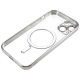Θήκη Transparent TPU for iPhone 15 Compatible with MagSafe-Silver