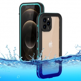 Θήκη αδιάβροχη iPhone 12 Pro Max Waterproof Covering Clear Back case Redpepper-Black/blue