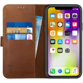 Rosso Deluxe Δερμάτινη Θήκη Πορτοφόλι Apple iPhone XS Max - Brown (8719246158377)