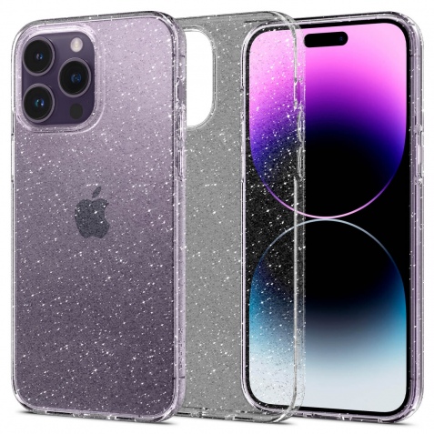 Spigen Liquid Crystal Glitter - Θήκη Σιλικόνης Apple iPhone 14 Pro Max - Crystal Quartz (ACS04810)