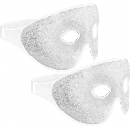 Navaris Set of 2 Gel Eye Masks - Σετ με 2 Επαναχρησιμοποιήσιμες Μάσκες Ομορφιάς Ματιών / Ψύξης - Θερμότητας από Gel - Silver / Glitter (47640.35.02)
