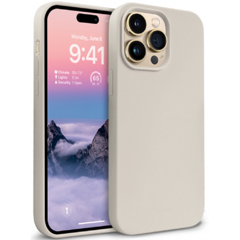 Crong Color Θήκη Premium Σιλικόνης Apple iPhone 14 Pro - Stone Beige (CRG-COLR-IP1461P-STN)