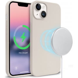 Crong Color Magnetic Θήκη MagSafe Premium Σιλικόνης Apple iPhone 14 - Stone (CRG-COLRM-IP1461-STN)
