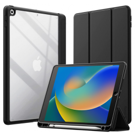 Crong PrimeFolio Θήκη Apple iPad 10.2 2021 / 2020 / 2019 με Υποδοχή Apple Pencil - Black (CRG-PRF-IPD102-BLK)