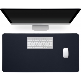 KW Desk Pad - Αντιολισθητικό Mouse Pad / Σουμέν Γραφείου από PU Δέρμα και PU Suede - 60 x 30 cm - Dark Blue (58374.17)