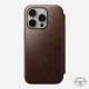 Nomad Modern Leather Folio - MagSafe Δερμάτινη Θήκη - Πορτοφόλι Apple iPhone 15 Pro - Rustic Brown (NM01630685)
