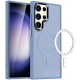 HappyCase Ημιδιάφανη Σκληρή Θήκη MagSafe - Samsung Galaxy S23 Ultra - Matte Blue (8719246422713)