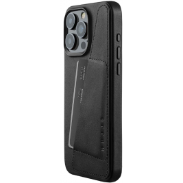 MUJJO Full Leather Wallet Case - Δερμάτινη Θήκη-Πορτοφόλι MagSafe - Apple iPhone 15 Pro Max - Black (MUJJO-CL-042-BK)