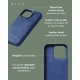 MUJJO Full Leather Wallet Case - Δερμάτινη Θήκη-Πορτοφόλι MagSafe - Apple iPhone 15 Pro Max - Monaco Blue (MUJJO-CL-042-BL)