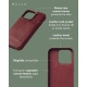 MUJJO Full Leather Wallet Case - Δερμάτινη Θήκη-Πορτοφόλι MagSafe - Apple iPhone 15 Pro Max - Burgundy (MUJJO-CL-042-BN)