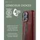 MUJJO Full Leather Wallet Case - Δερμάτινη Θήκη-Πορτοφόλι MagSafe - Apple iPhone 15 Pro Max - Burgundy (MUJJO-CL-042-BN)