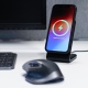 Crong MagSpot Stand 2 in 1 Wireless Charger - Μαγνητική Βάση Ασύρματης Φόρτισης MagSafe για Apple iPhone / AirPods - 7.5W - Shadow Black (CRG-MSS-BLK)