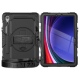Tech-Protect Ανθεκτική Θήκη Solid 360 με Λαβή / Backstand / Ζώνη Μεταφοράς - Samsung Galaxy Tab S9 FE 10.9 X510 / X516B - Black (9319456606249)