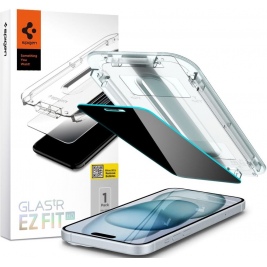Spigen Tempered Glass GLAS.tR EZ Fit HD Privacy - Αντιχαρακτικό Γυαλί Προστασίας Απορρήτου Οθόνης - Apple iPhone 15 (AGL07121)
