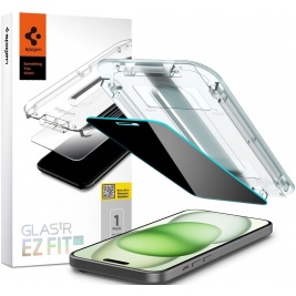 Spigen Tempered Glass GLAS.tR EZ Fit HD Privacy - Αντιχαρακτικό Γυαλί Προστασίας Απορρήτου Οθόνης - Apple iPhone 15 Plus (AGL07119)