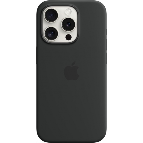 Official Apple Θήκη Σιλικόνης με MagSafe Apple iPhone 15 Pro - Black (MT1A3ZM/A)