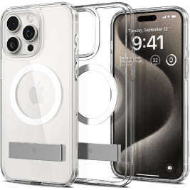 Spigen Ultra Hybrid S MagFit - Διάφανη Θήκη MagSafe - Apple iPhone 15 Pro Max - Crystal Clear (ACS06583)