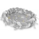 Navaris Braided Baby Nest Pod - Βρεφικό Μαξιλάρι Μείωσης Χώρου / Κρεβατάκι με Αποσπώμενη Πλεξούδα Προστασίας - Grey / White / Stars Design (50149.01)