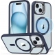 ESR Classic Kickstand Hybrid HaloLock - Διάφανη Ανθεκτική MagSafe Θήκη Apple iPhone 15 Plus - Clear / Dark Blue (4894240176528)