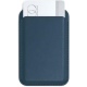 Satechi Vegan-Leather Magnetic Wallet Stand - MagSafe Θήκη - Πορτοφόλι για Κάρτες / Αναδιπλούμενη Βάση από Δέρμα Vegan - Dark Blue (ST-VLWB)