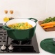 Navaris Cast Iron Casserole Dish with Lid - Αντικολλητική Κατσαρόλα από Χυτοσίδηρο για Εστίες / Φούρνο - 20cm - 2.5L - Glossy Green (58000.01.80)