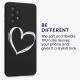 KWmobile Θήκη Σιλικόνης Samsung Galaxy A33 5G - Brushed Heart / White / Black (58244.03)