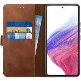 Rosso Deluxe Δερμάτινη Θήκη Πορτοφόλι Samsung Galaxy A53 5G - Brown (8719246343575)