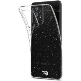 HappyCase Διάφανη Θήκη Σιλικόνης Samsung Galaxy A52 / A52s 5G - Glitter Print (8719246323256)