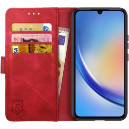 Rosso Element PU Θήκη Πορτοφόλι Samsung Galaxy A34 - Red (8719246377112)