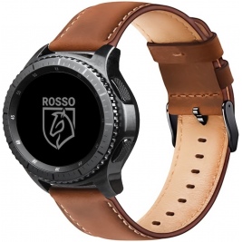 Rosso Deluxe Strap - Universal Δερμάτινο Λουράκι για Smartwatches (20mm) - Brown (8719246388040)