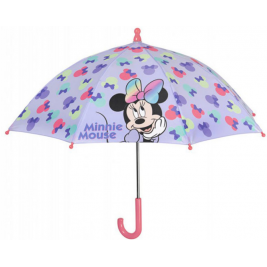Perletti Disney - Παιδική Αντιανεμική Ομπρέλα με Χειροκίνητο Άνοιγμα - Μπαστούνι - Minnie Mouse (50127)