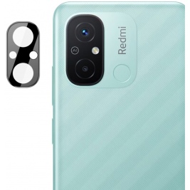 Techsuit Full Camera Tempered Glass - Αντιχαρακτικό Γυαλί Προστασίας για Φακό Κάμερας - Xiaomi Redmi 12C - Black (5949419071353)
