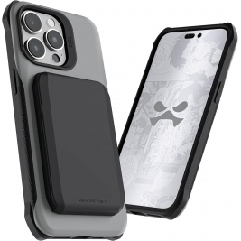 Ghostek Exec 6 - Ανθεκτική MagSafe Θήκη - Πορτοφόλι Apple iPhone 15 Pro Max - Grey (GHOCAS3605)