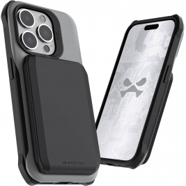 Ghostek Exec 6 - Ανθεκτική MagSafe Θήκη - Πορτοφόλι Apple iPhone 15 Pro - Grey (GHOCAS3603)