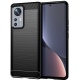Techsuit Carbon Silicone - Θήκη Σιλικόνης Xiaomi 12 / 12X - Black (5949419030930)