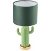 Navaris Cactus Ceramic Table Lamp - Πορτατίφ / Διακοσμητικό Επιτραπέζιο Φωτιστικό Κάκτος από Κεραμικό - Ύφασμα - Ύψος 32,5 cm - EU Καλώδιο 180cm - Green (58016.01.07)