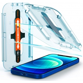 Spigen Tempered Glass GLAS.tR EZ Fit - Αντιχαρακτικό Γυαλί Οθόνης Apple iPhone 12 / 12 Pro - 2 Τεμάχια (AGL01801)