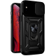 Bodycell Armor Slide - Ανθεκτική Θήκη Apple iPhone X / XS με Κάλυμμα για την Κάμερα - Μεταλλικό Ring Holder - Black (5206015005145)