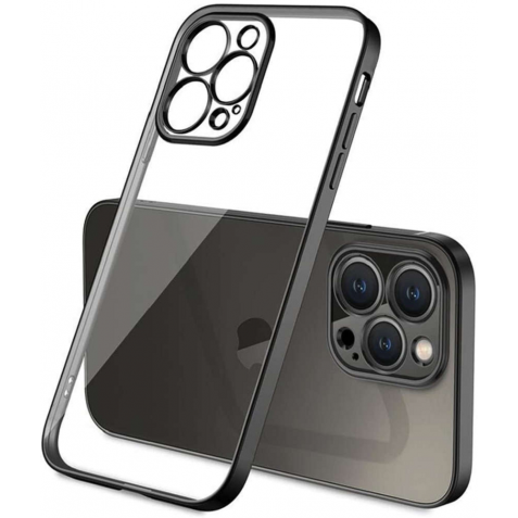 Alogy Luxury Διάφανη Θήκη Σιλικόνης Apple iPhone 13 Pro με Πλαίσιο Κάμερας - Black (5907765688502)
