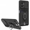 Bodycell Multifunction - Ανθεκτική Θήκη Xiaomi Redmi Note 12 4G με Λουράκι Λαιμού / Κάλυμμα Κάμερας / Ring Holder / Υποδοχή Κάρτας - Black (5206015072444)