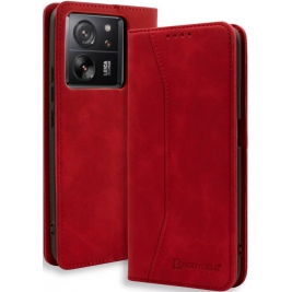 Bodycell Θήκη - Πορτοφόλι Xiaomi 13T / 13T Pro - Red (5206015072116)