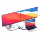 Satechi Αντάπτορας Type-C Dual Multimedia για Macbook - Με 2x USB-A / 1x Type-C / 1x Ethernet / 2x HDMI / 1x SD - Micro SD - Silver (ST-TCDMMAS)