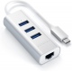 Satechi Type-C 2 in 1 USB Hub - Ethernet - Αντάπτορας Αλουμινίου Με 3 x USB-Α / 1 x Ethernet - Silver (ST-TC2N1USB31AS)