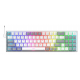 Redragon K628 Pollux RGB Mechanical Gaming Keyboard - Ενσύρματο RGB Gaming Μηχανικό 75% Πληκτρολόγιο με 78 Hot-Swappable Red Διακόπτες - US - White / Grey (6950376717344)