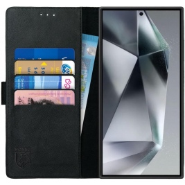 Δερμάτινη Θήκη Πορτοφόλι - Samsung Galaxy S24 Ultra - Rosso Deluxe - Black (8719246427084)