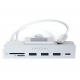 Satechi Αντάπτορας Type-C Clamp Hub για iMac 24 2021 - Με 3 x USB-A 3.0 / 1 x Type-C / 1 x SD - Micro SD - Silver (ST-UCICHS)