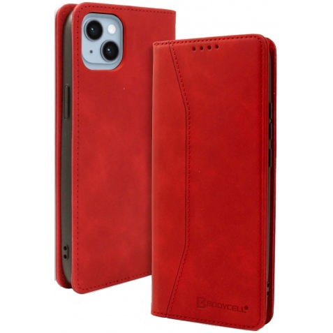 Bodycell Θήκη - Πορτοφόλι Apple iPhone 15 - Red (5206015073175)